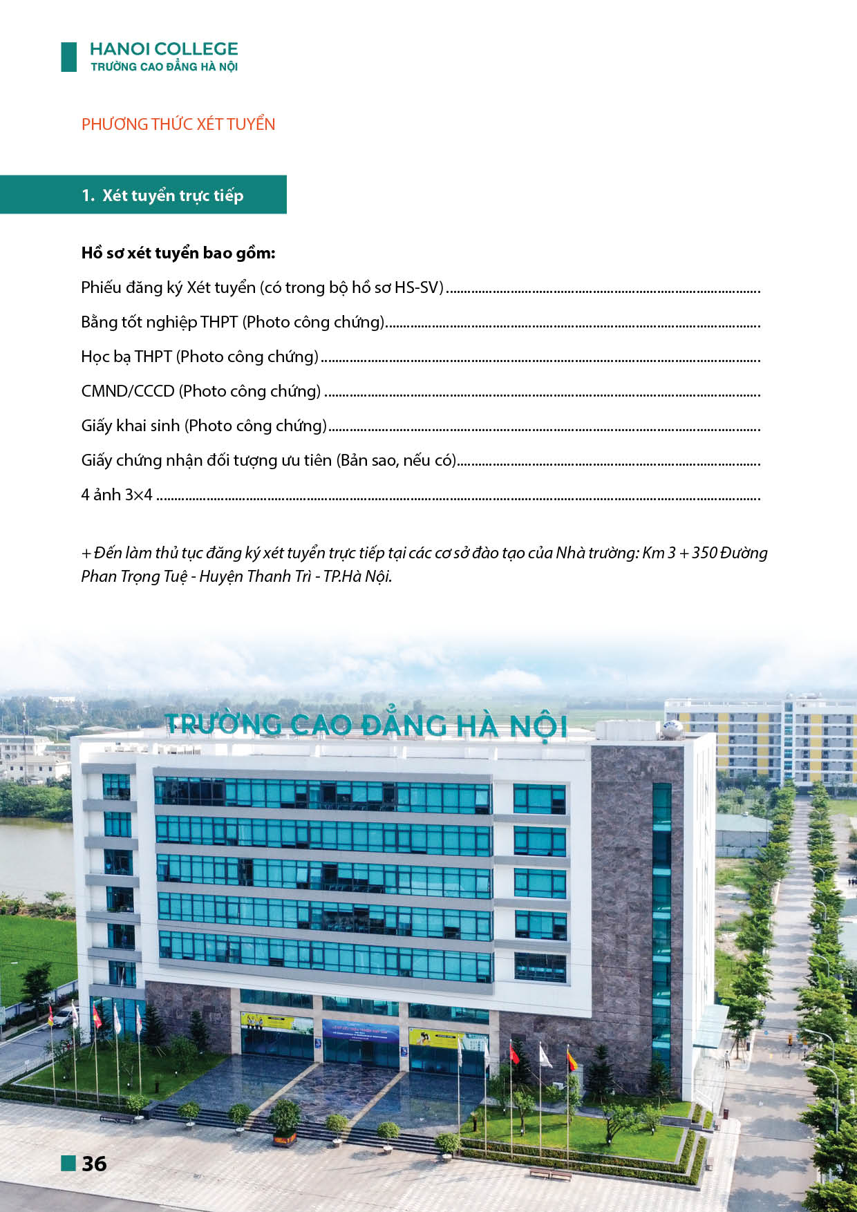 TRƯỜNG CAO ĐẲNG HÀ NỘI