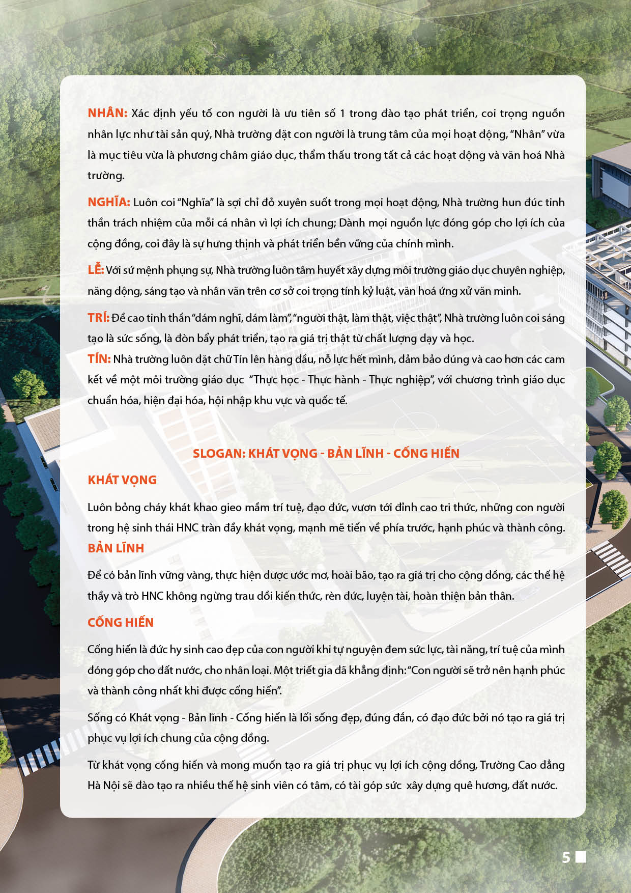 TRƯỜNG CAO ĐẲNG HÀ NỘI